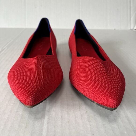 Rothy’s The Point II Slip On Ballet Flats Lollipop Red Womens 9.5 Comfort Shoes - Picture 7 of 15